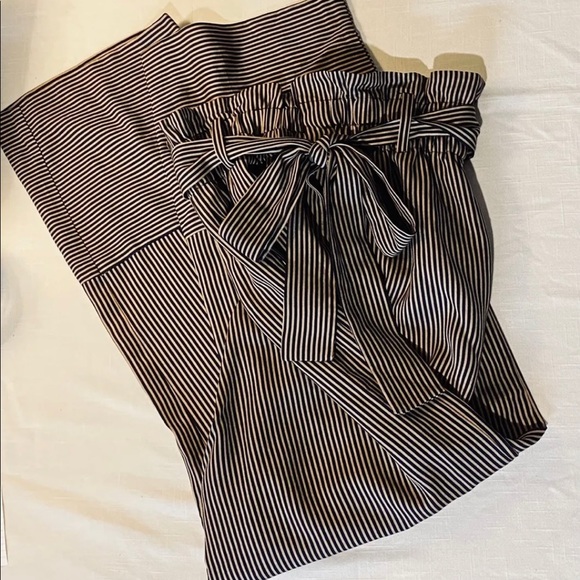 J. CREW Point Sur paper bag pants Black & Tan stripe jumpsuit size 4 BRAND NEW - Picture 14 of 16